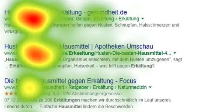 eyetracking studie serps