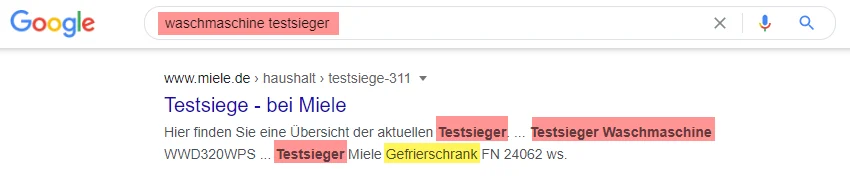 meta beschreibung miele