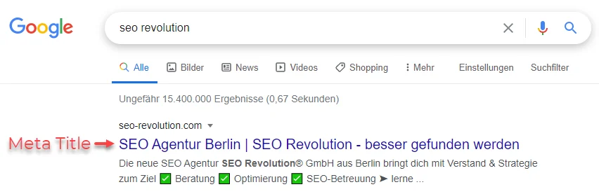 meta title serps