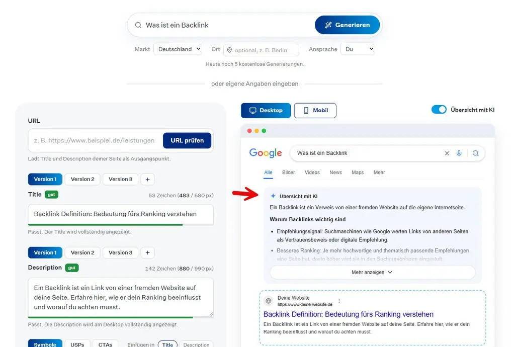 uebersicht mit ki vorschau